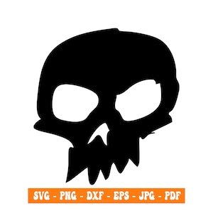 Sid Skull SVG-klippfil för Cricut, Silhouette och klippfil