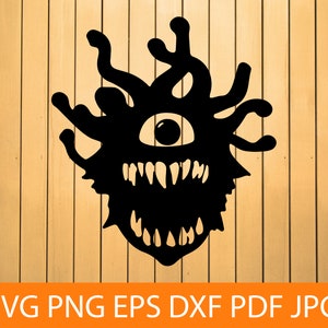 Beholder SVG, Roleplaying SVG, D&D SVG, D e D Svg, Dungeons and Dragons Svg, Clipart, Arquivos para Cricut, Arquivos cortados para silhueta, Dxf,Png