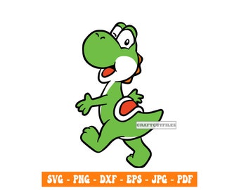 Yoshi #2 SVG PNG PDF, Yoshi Clipart, Yoshi Files For Cricut, Yoshi Cut Files For Silhouette, Dxf, Eps, Yoshi Vector, Yoshi Digital Download