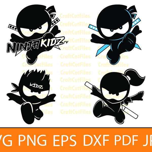 Ninja Kidz Tv Kids SVG, Gaming Team Top Tee SVG, Ninja Kidz Clipart, Ninja Kidz T-shirt, Svg Files, Cut Files For Crafters, PNG, Pdf,Eps,Jpg