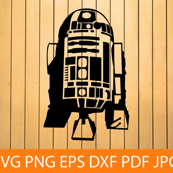 R2-D2 SVG, R2D2 SVG, Star Wars Svg, R2D2 Clipart, R2D2 Files For Cricut, R2D2 Cut Files For Silhouette, Dxf, Png, Eps, R2D2 Vector