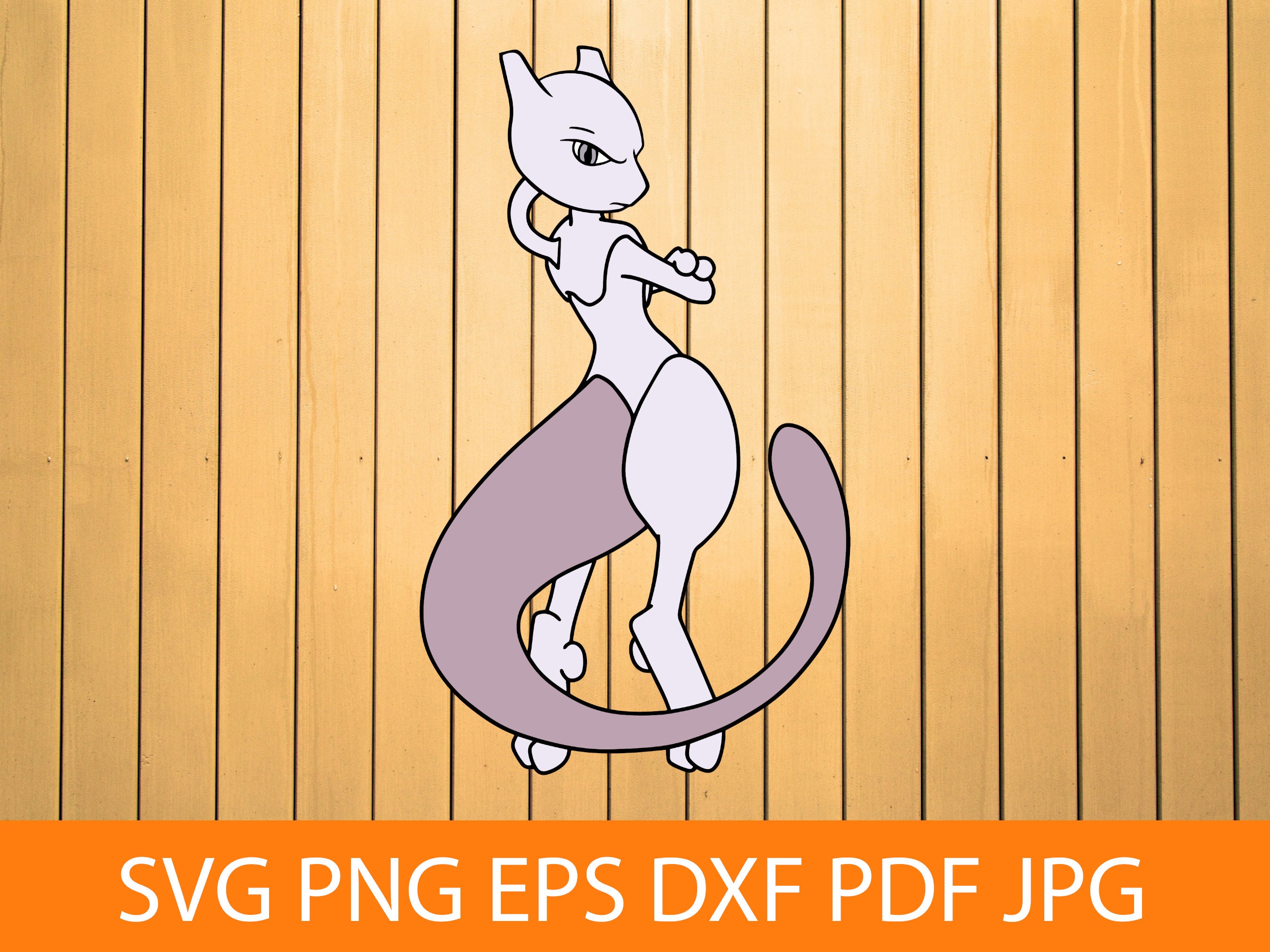 Mewtwo SVG PNG DXF Pokemon Svg Mewtwo Clipart Mewtwo Files - Etsy