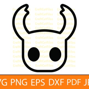 Hollow Knight Head SVG, Hollow Knight Face SVG, Hollow Knight SVG, Clipart, Cricut Cut Files For Crafters, Dxf, Png, Vector, Eps, Pdf,Jpg