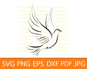 Dove SVG PNG DXF, Peace Symbol Svg, Dove Clipart, Dove Files For Cricut, Dove Cut Files For Crafters, Dove Vector Eps