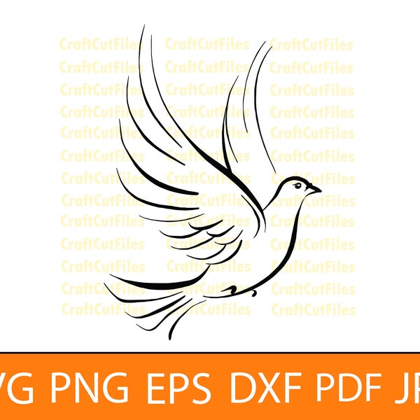 Dove SVG PNG DXF, Peace Symbol Svg, Dove Clipart, Dove Files For Cricut, Dove Cut Files For Crafters, Dove Vector Eps