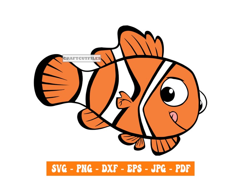 Nemo Vector Simple Nemo 2 SVG PNG PDF, Nemo Clipart, Archivos Nemo para Cricut, Archivos ...