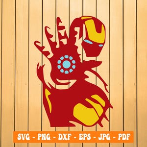 Iron Man SVG, Iron Man Head SVG, Iron Man Mask SVG, Iron Man Clipart, Files For Cricut, Cut Files For Silhouette, Dxf, Png, Eps, Vector