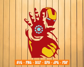 Iron Man SVG, Iron Man Head SVG, Iron Man Mask SVG, Iron Man Clipart, Files For Cricut, Cut Files For Silhouette, Dxf, Png, Eps, Vector