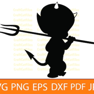 Mały Diabełek, Mały Diabełek, Halloween, Clipart, Pliki Svg, Pliki do cięcia dla rzemieślników, SVG, PNG, EPS, Pdf, Jpg, Naklejka, Kalkomania, Winyl