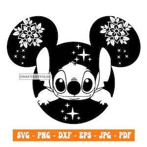 Stitch SVG, Stitch PNG, Stitch DXF, Stitch Ears Svg, Stitch Clipart, Stitch Cut File For Cricut & Silhouette, Stitch Vector