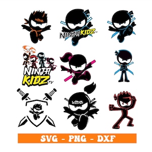 Ninja Kidz Tv Kids SVG PNG, Gaming Team Top Tee SVG, Ninja Kidz Clipart, Ninja Kidz T-shirt, Pliki Svg, Pliki do cięcia dla rzemieślników, Dxf, Pakiet