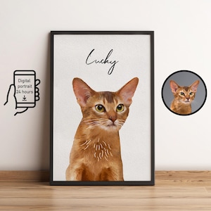 Personalized Dog Watercolor Portrait – Custom Pet Memorial Painting, Cat Art, Digital Download