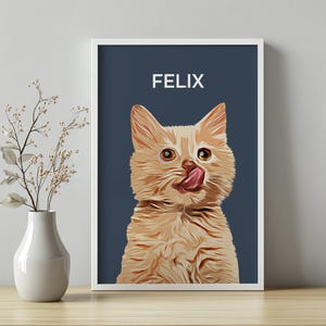 Custom Pet Portrait – Personalized Dog or Cat Painting, Pet Memorial Gift, Custom Pet
