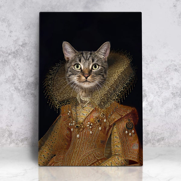 CLASSIC PET PORTRAIT, Royal Pet Portrait, Classic Pet Portrait, Historical Pet Portrait, Victorian portrait, Custom Pet Art, Funny Pet Gifts