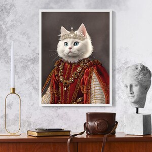 HIS HIGHNESS Royal Pet Portrait, Historical Pet Portrait, Victorian portrait, Custom Pet Portrait, Gift for Pet Lovers, Cat Royal Print image 3