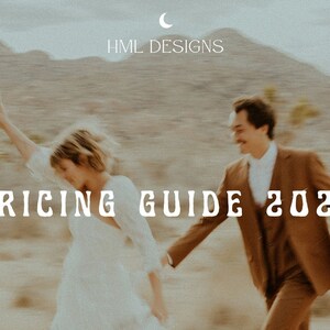 Wedding Pricing Guide Template, pricing guide, canva editable template, wedding guide