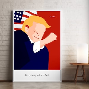 Poster Trump, Everything in life is Luck - MAGA / Art Print 24x36 in