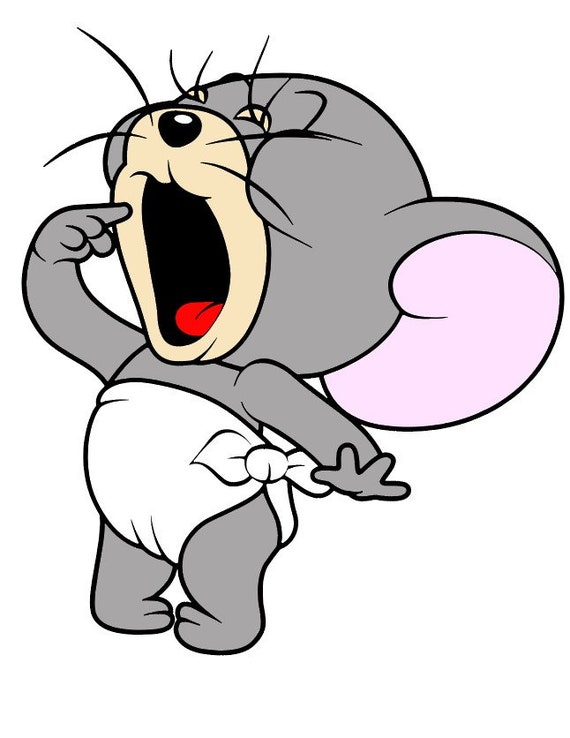 Baby Mouse Nibbles Cartoon SVG Color and Black and White Etsy