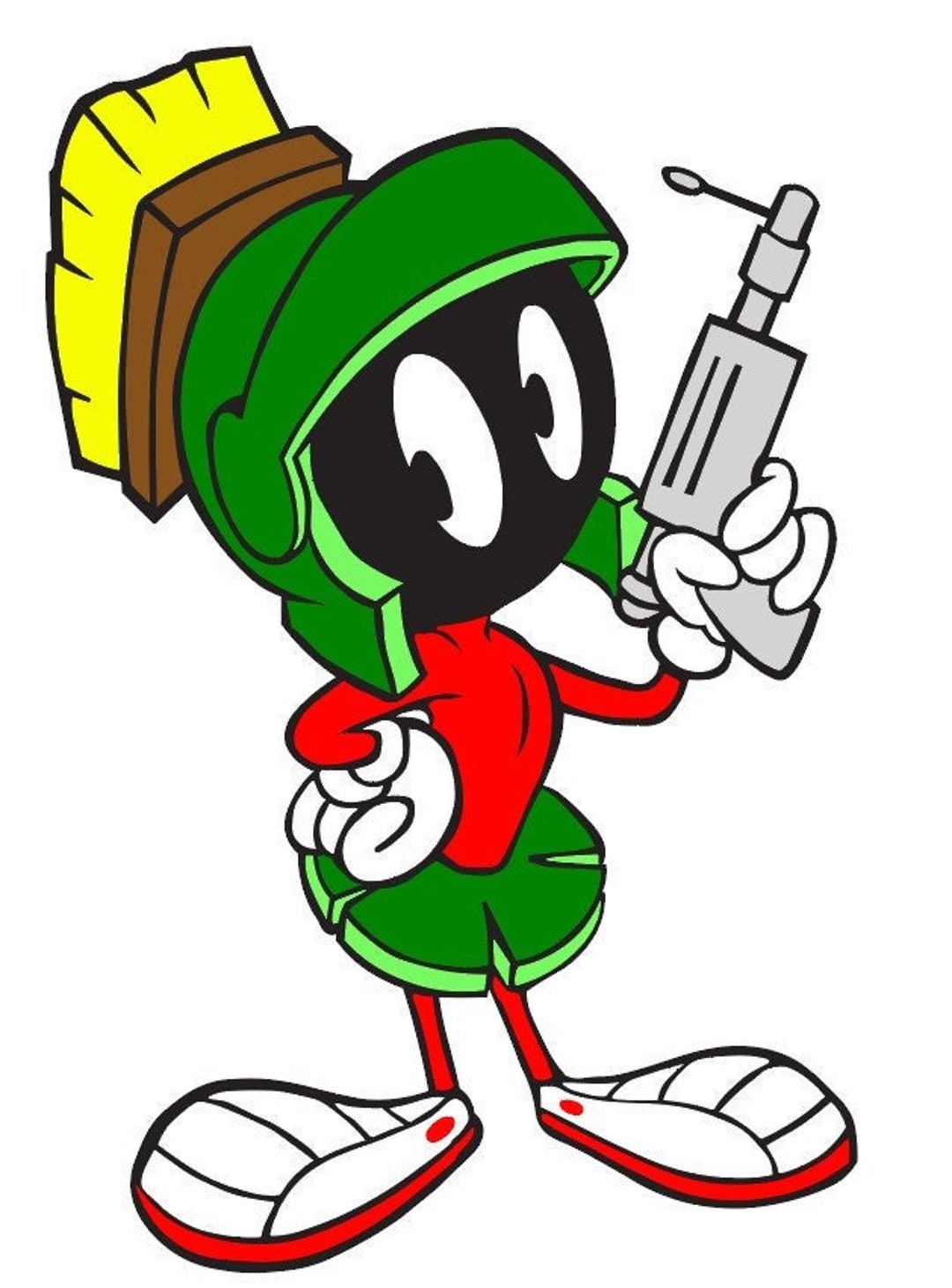 Martin Alien Laser Gun Marvin Cartoon SVG in Color and Black - Etsy