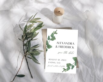 Save the Date, Minimalist Save the Date, Printable Save the Date, Downloadable Save the Date, Modern Save the Date, Canva Save the Date
