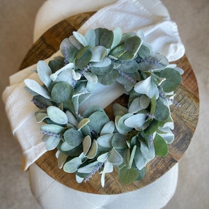 Lamb’s Ear and Eucalyptus Wreath, Year Round Greenery Wreath, Lavender Wreath, Farmhouse Front Door Decor, Spring and Summer Wreath, Mini