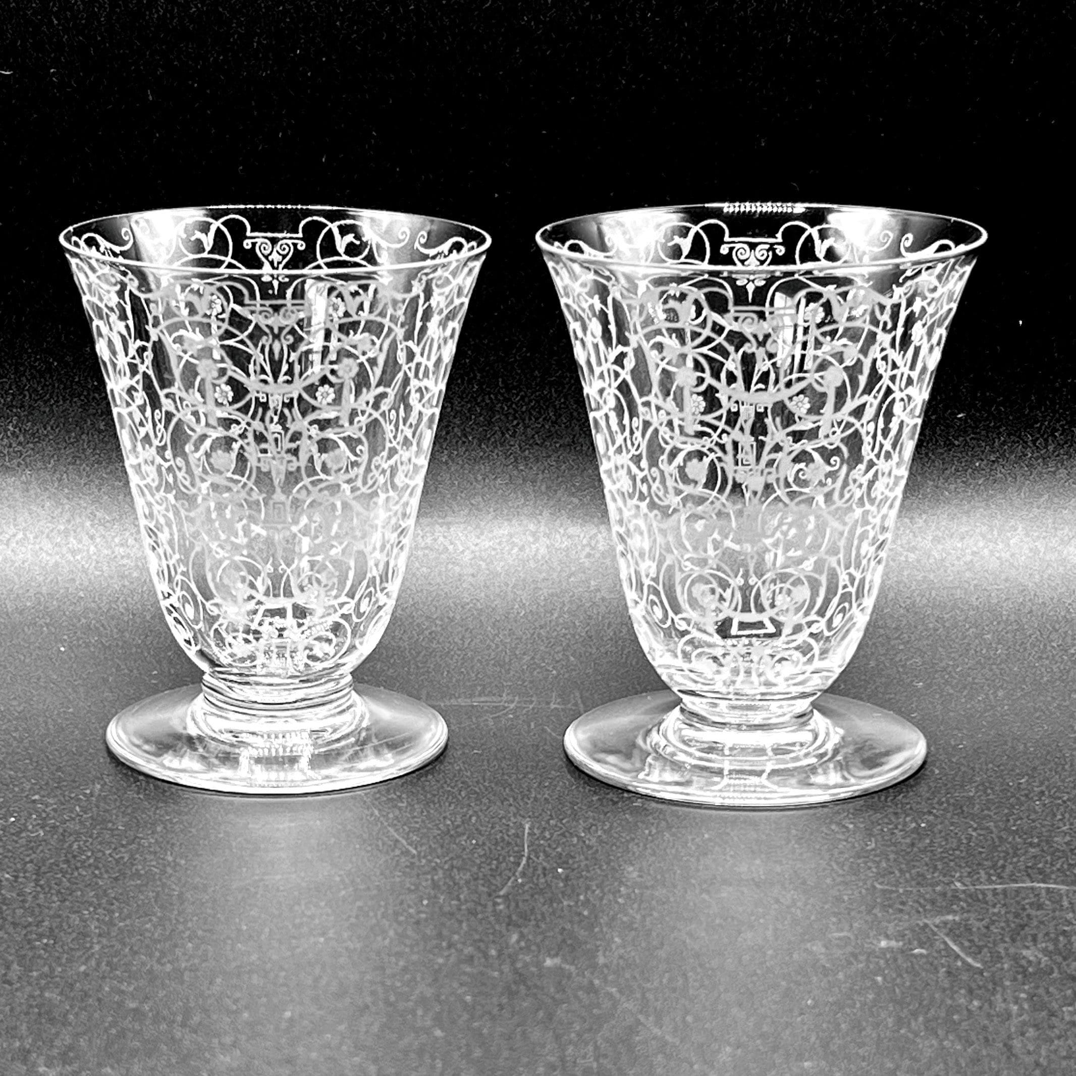 VINTAGE BACCARAT CRYSTAL Glasses, Michelangelo Pattern, Art VINTAGE BACCARAT CRYSTAL Glasses, Michelangelo Pattern, Art