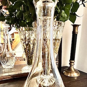NACHTMANN CRYSTAL DECANTER, Yvonne pattern,Vintage Cut Crystal Decanter, Signed | Elegant home bar entertainment, gift for her