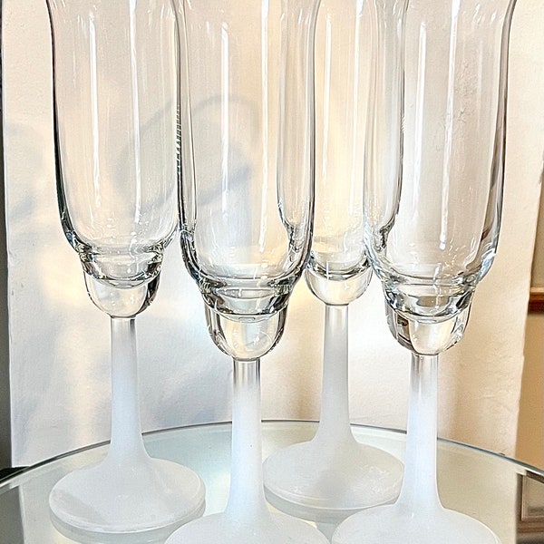 Frosted Champagne Flutes Etsy