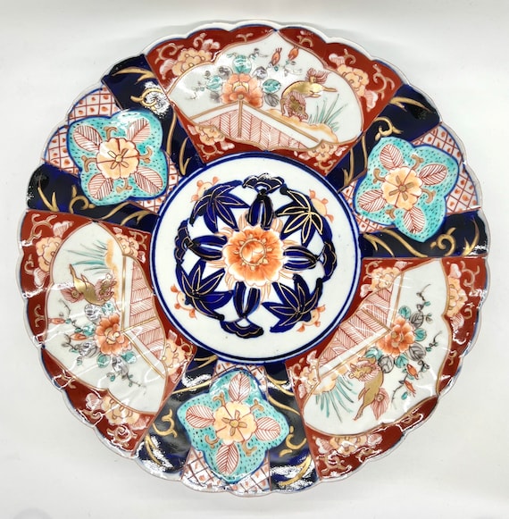 アンティーク 伊万里焼 皿：明治時代 陶器製 26.5 cm - Etsy 日本