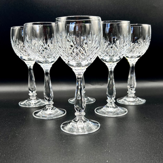 6客ボヘミアングラス ワイングラス ゴールド アンティーク クリスタル