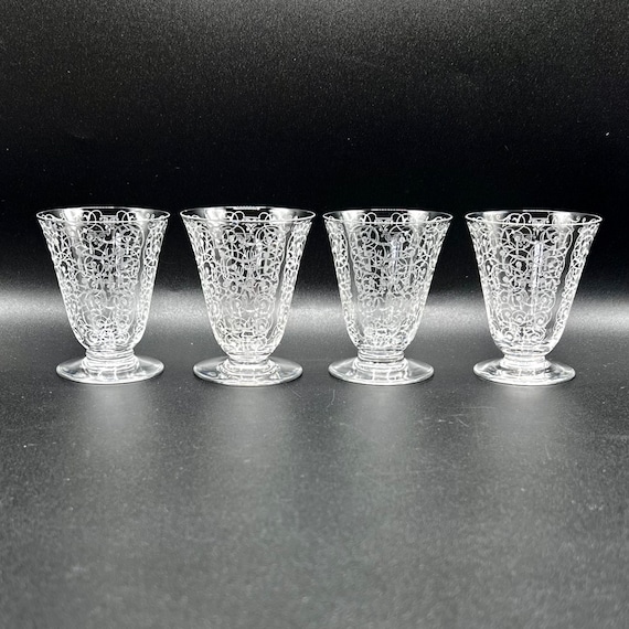 VINTAGE BACCARAT CRYSTAL Glasses, Michelangelo Pattern, Art VINTAGE BACCARAT CRYSTAL Glasses, Michelangelo Pattern, Art