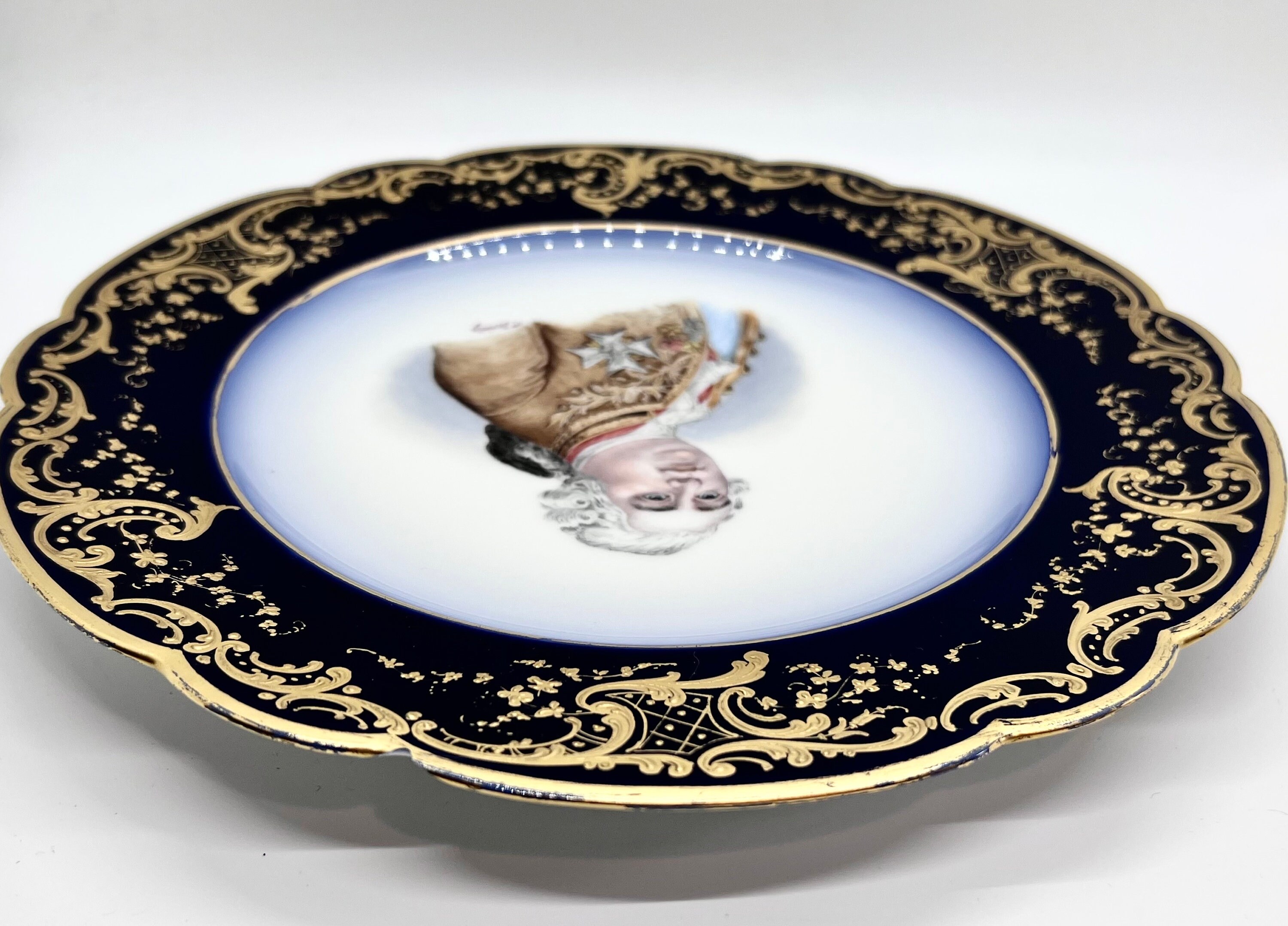 SÈVRES　セーヴル　キャビネットプレート　肖像画　アンティーク SEVRES PORCELAIN Portrait Plate – Hand Painted King Louis