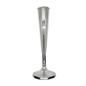 Antique Sterling Silver Spill vase, Hallmarked Walker & Hall c1918, Decorative tall table vase, Late Victorian silver made on England 26cm