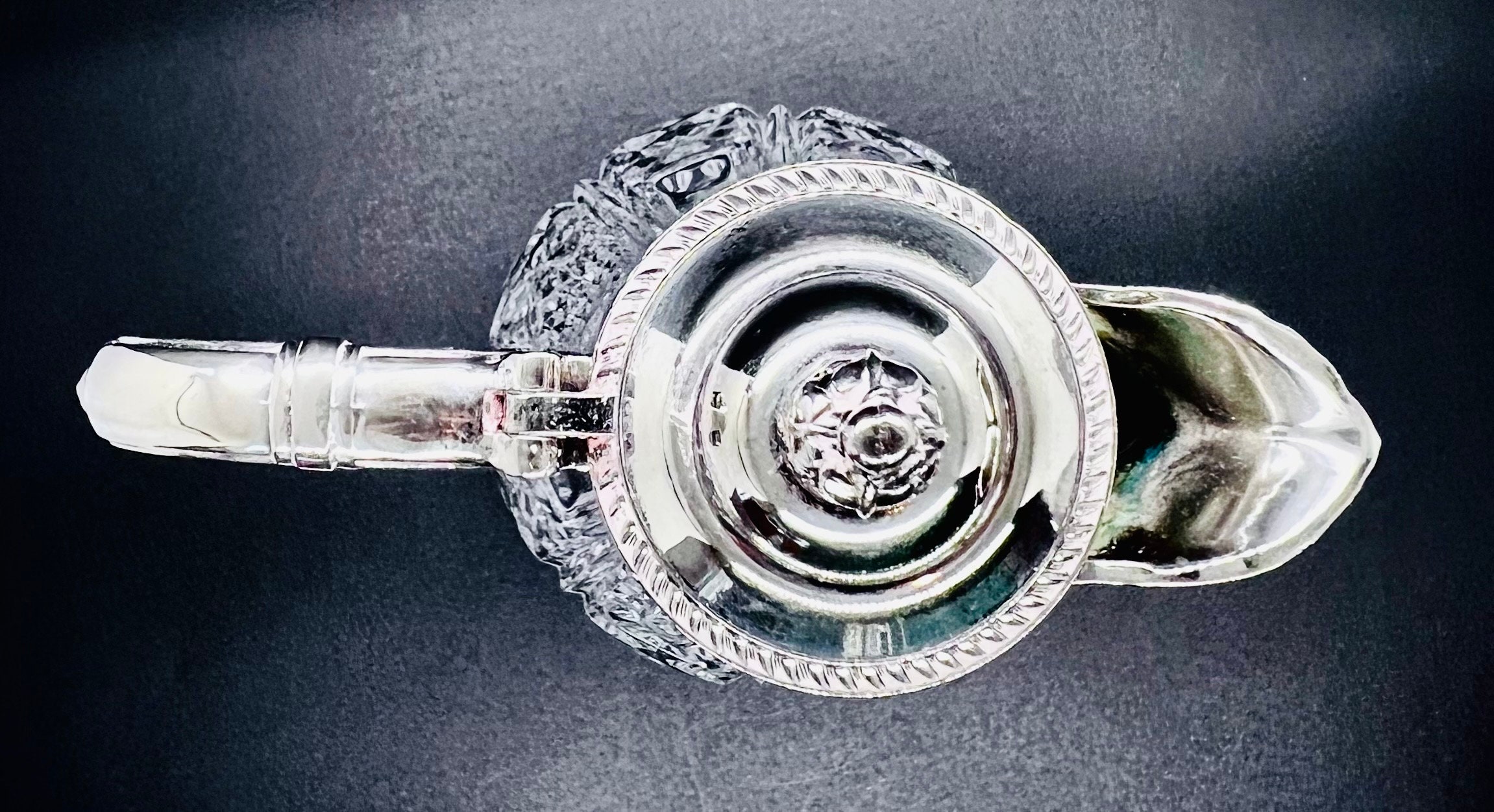 ANTIQUE CLARET DECANTER Vintage Glass Pitcher With Silver Etsy UK