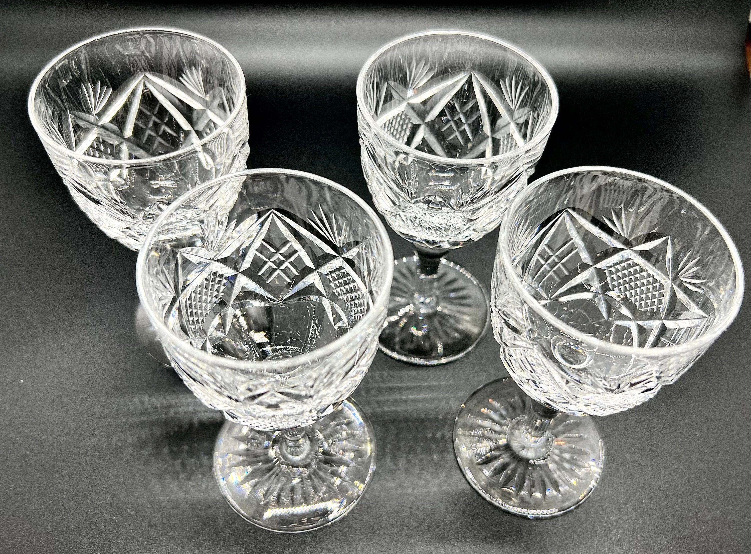 Vintage Edinburgh Crystal Port Glasses | Cut Crystal, ED145