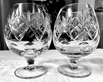 クリアクリスタル 4個入り 脚付きコニャック ブランデー スニフター