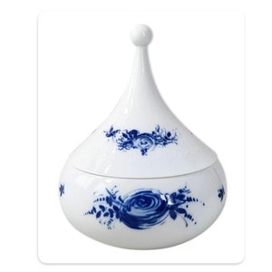 Vintage Rosenthal Porcelain Lidded Bowl: Bjorn Wiinblad Romance, Blue Floral