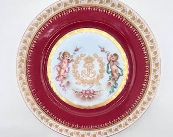 ANTIQUE SEVRES PORCELAIN Plate | King Louis Philippe | Sevres Chateau des Tuileries Plate 1837 | 19th Century handpainted plate
