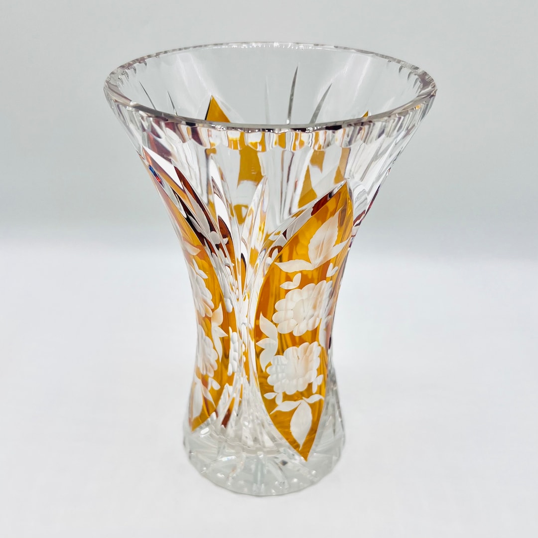 ボヘミアクリスタル500PK 特大花瓶フラワーベース透明クリア ボヘミア