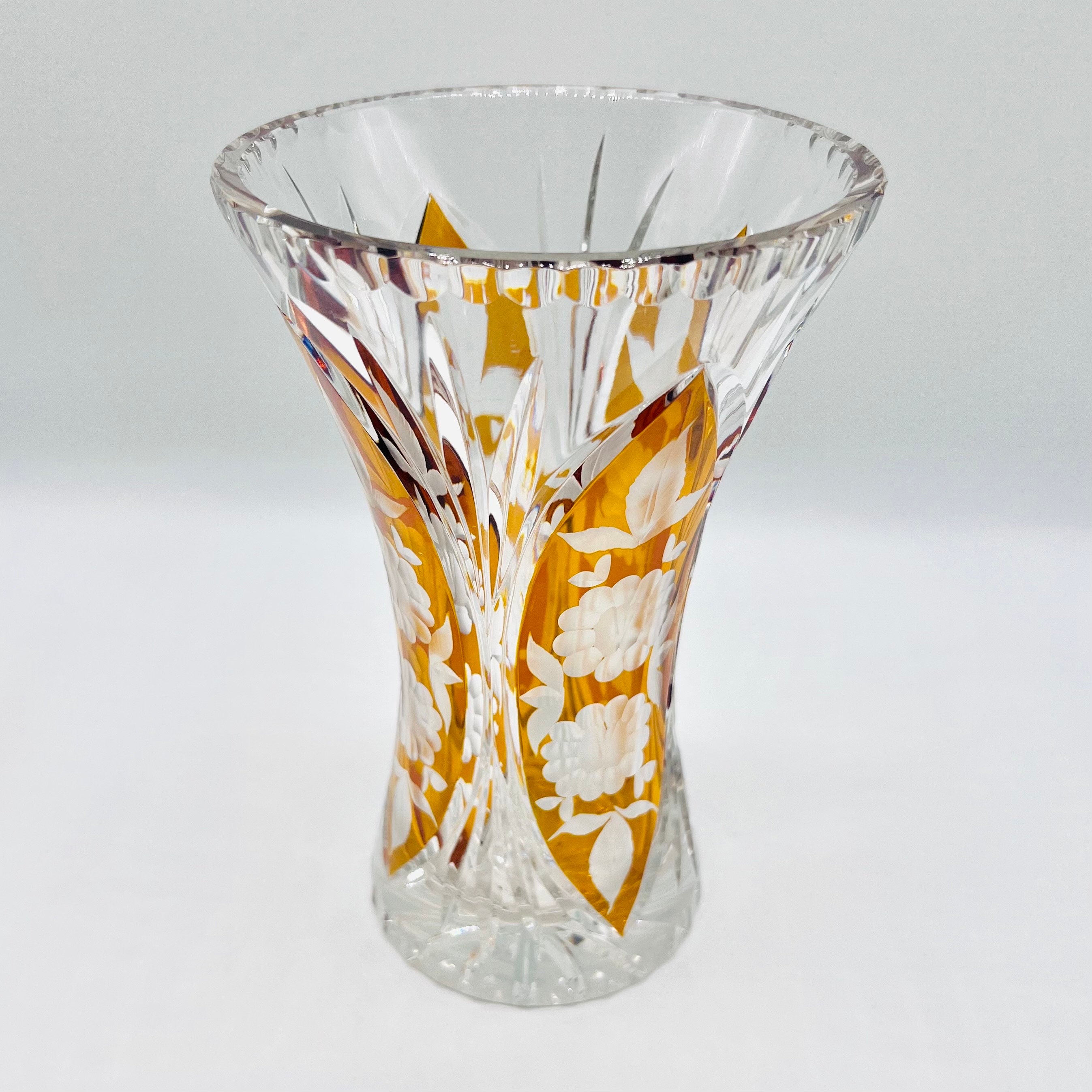 ボヘミア　クリスタル　500PK 特大　花瓶　フラワーベース　透明　クリア ボヘミア クリスタル 500PK 特大 花瓶 フラワーベース 透明 クリア