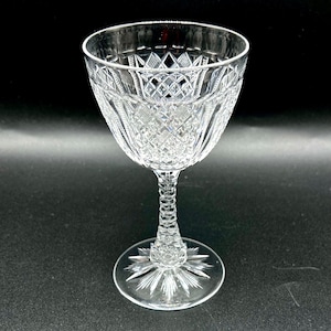 Vintage Art Deco Cut Crystal Port Glasses: Elegant Barware Set