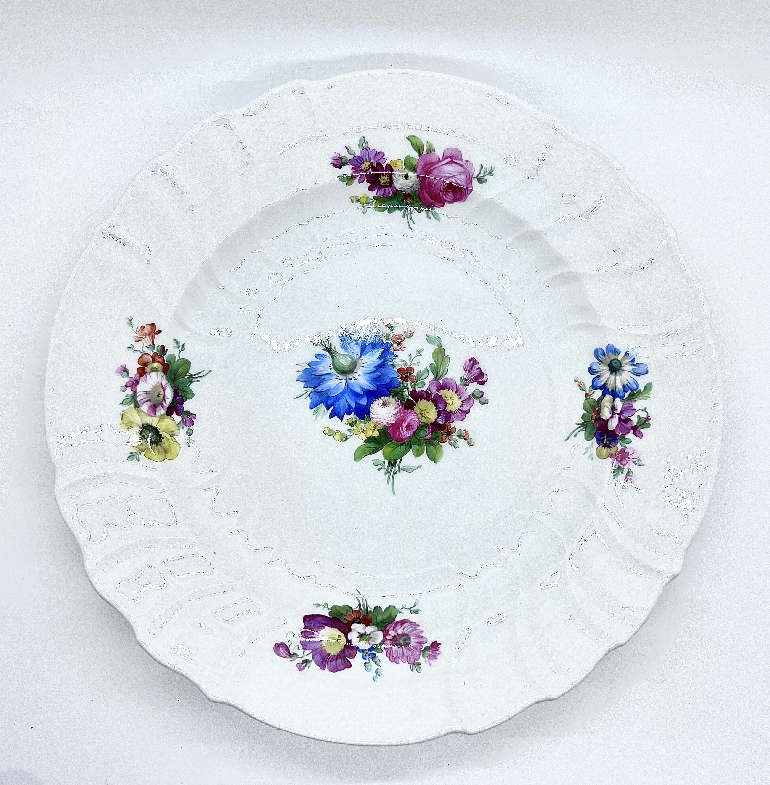 KPM Berlin Feldblume 白磁レリーフ プレート 23cm 金彩 KPM Berlin