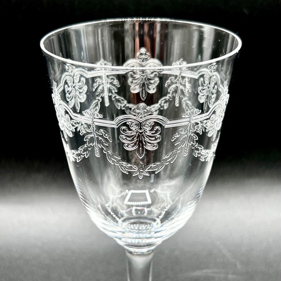 希少CHIYODA GLASS ろーんぐジャー　昭和レトロ　未使用　ヴィンテージ Edwardian Etched Sherry Glasses: Vintage Swag Pattern Barware - Etsy