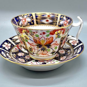 ANTIQUE IMARI TEASET | Stevenson & Hancock | Royal Crown  Derby Porcelain | Imari Cup and Saucer | C1870 - 1886 |  Antique  handpainted cup