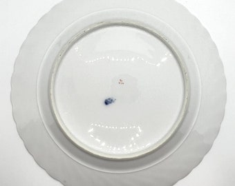 アンティークドレスデン磁器プレート：手描きの花柄コレクタープレート