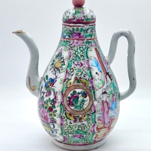 Antique Chinese Famille Rose Teapot: Qianlong Period Porcelain