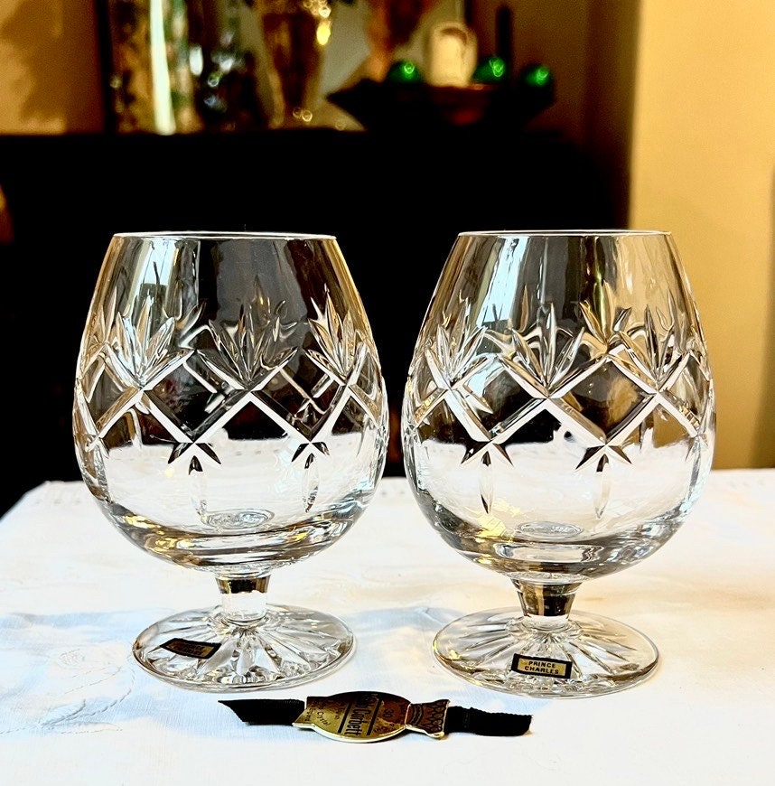VINTAGE BRANDY GLASSES 2 Cognac Snifter Glasses, Webb Corbet