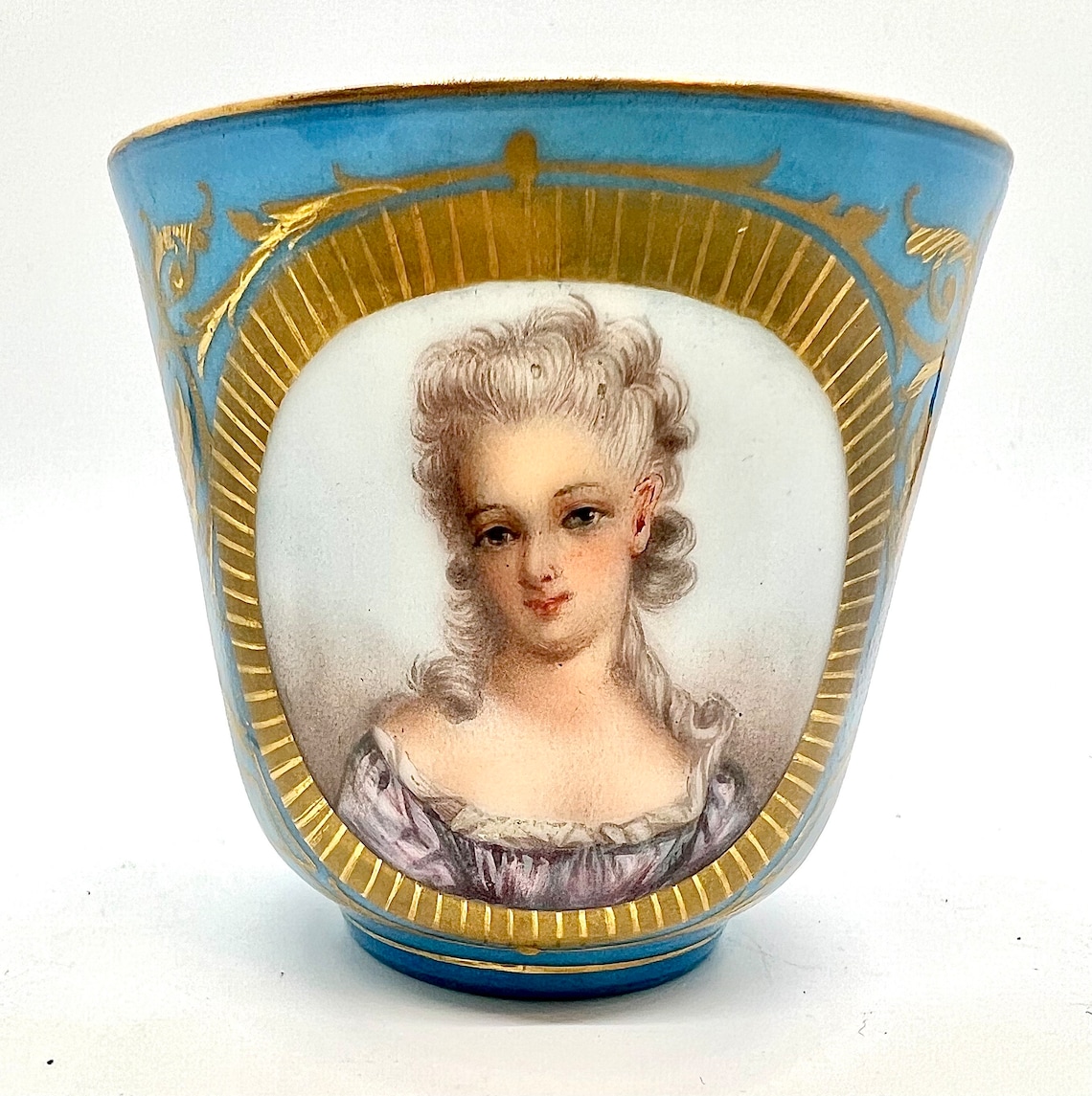 ANTIQUE SEVRES CUP Blue Sevres Porcelain Cup and Saucer Etsy