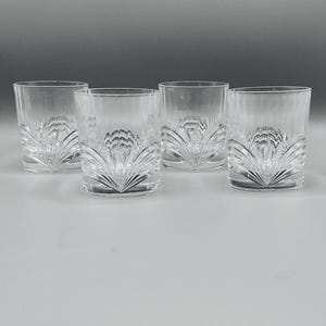 Art Deco Whiskey Tumblers - RCR Crystal Aurea Pattern, Set of 4