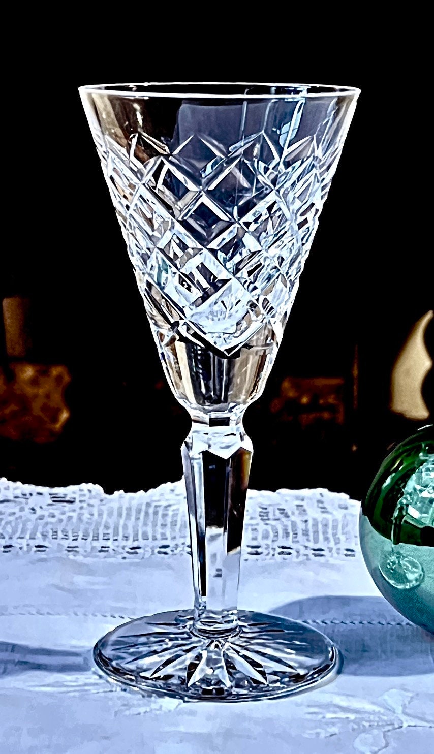 Vintage WATERFORD CRYSTAL Tyrone Pattern, 1 Signed Waterford Crystal